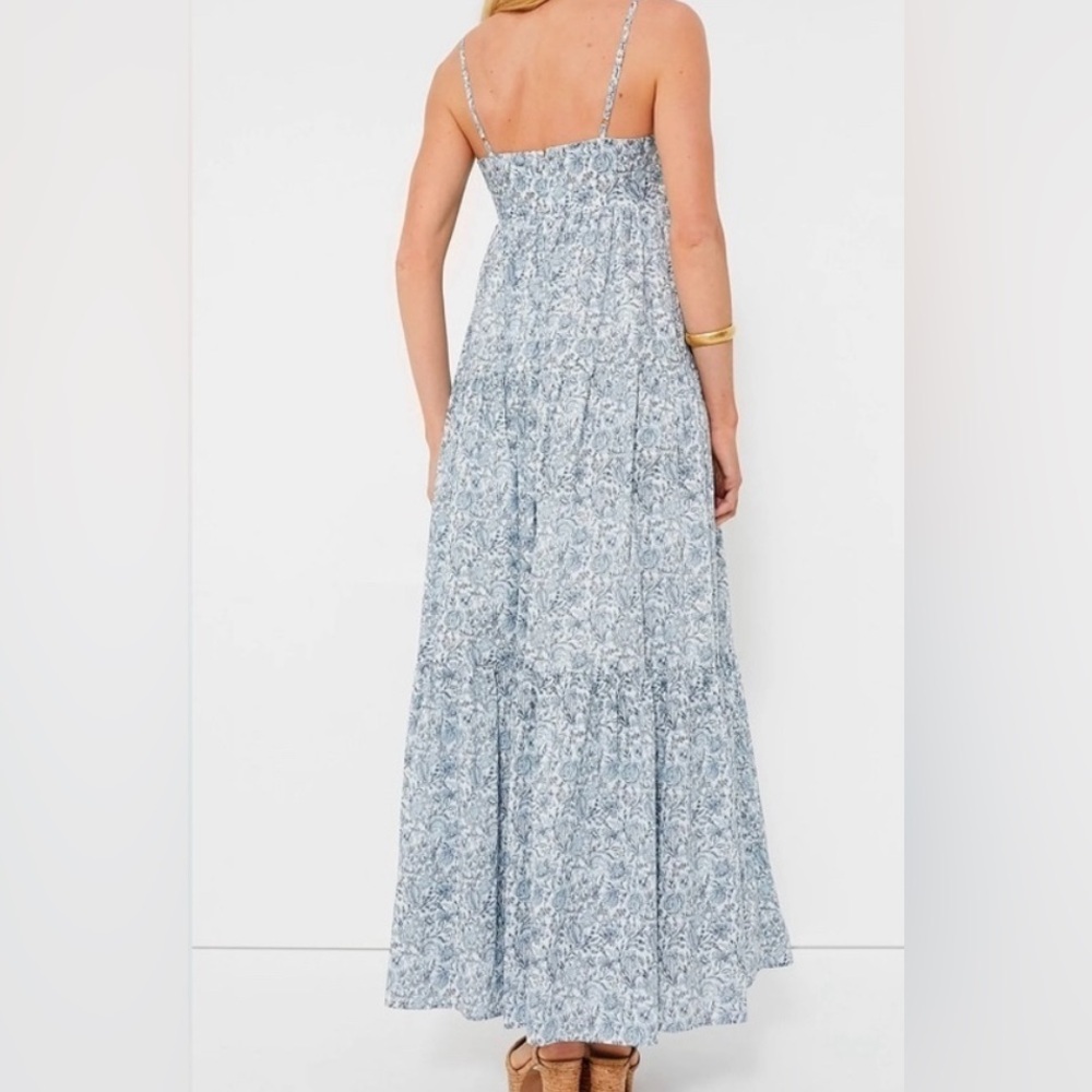 Tuckernuck HYACINTH HOUSE Blue and White Floral Tiered Teresa Maxi Dress L - Picture 5 of 8